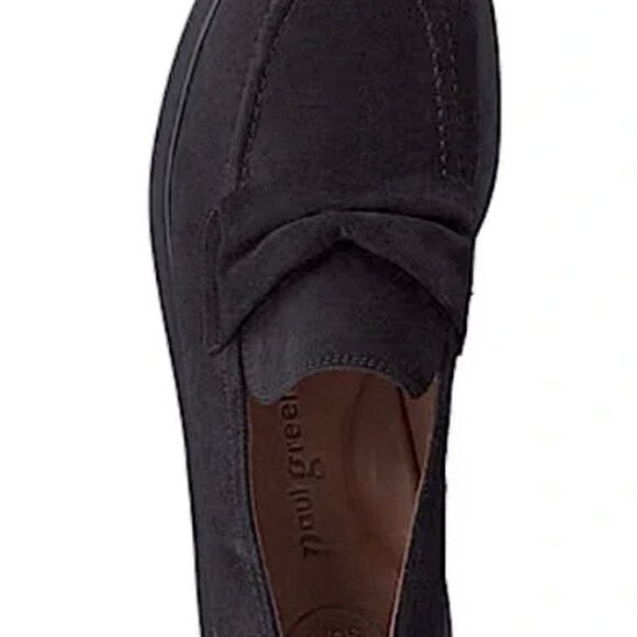 New Paul Green Sadie Loafer Flat Dress Shoes Black Suede Women's Size 7 $429 - Picture 2 of 6